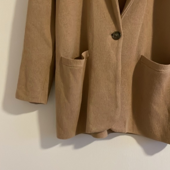 J. Crew Cecile Relaxed Sweater Blazer Women's Size Small Wool Knit Camel Tan - Picture 7 of 10